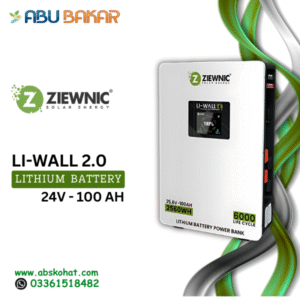 Ziewnic LI-WALL 2.0 Lithium Battery 24V – 100AH
