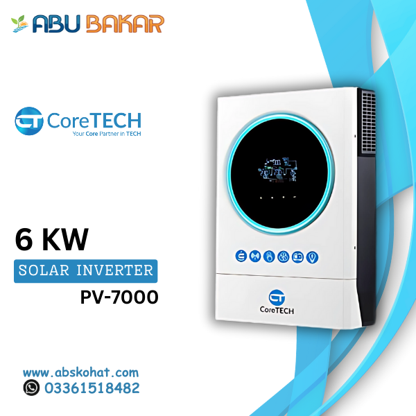 CoreTECH 6KW Solar Inverter PV-7000 Leatet Model ABS Kohat