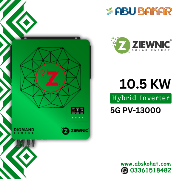 “Ziewnic 10.5KW Hybrid Inverter 5G PV-13000 Diamond Series Latest Model Pakistan”