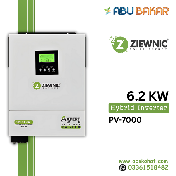 Ziewnic 6.2KW Hybrid Inverter PV-7000 – Axpert Twin Premium Series